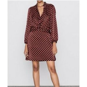 Zara silky Polka dot dress NWT
